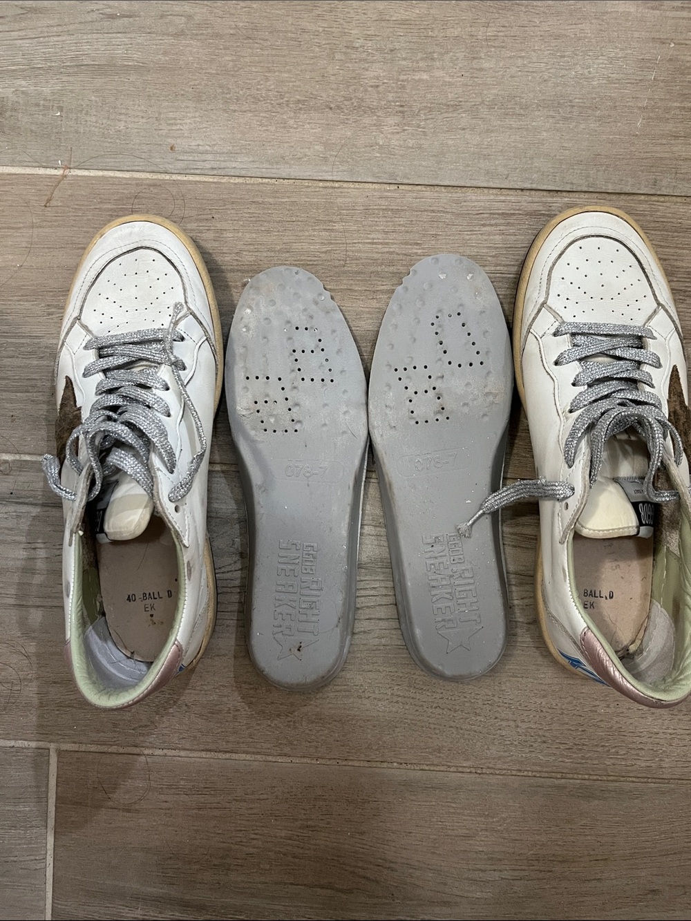 Golden Goose White Leather Ballstar Sneaker - Picture 13 of 15